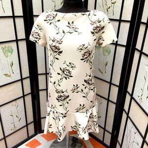 Zara floral dress flare hem sz S